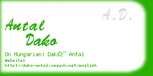 antal dako business card